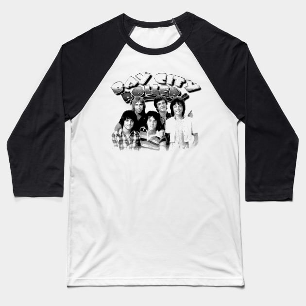 Bay City Rollers(Pop Band) Baseball T-Shirt by Parody Merch